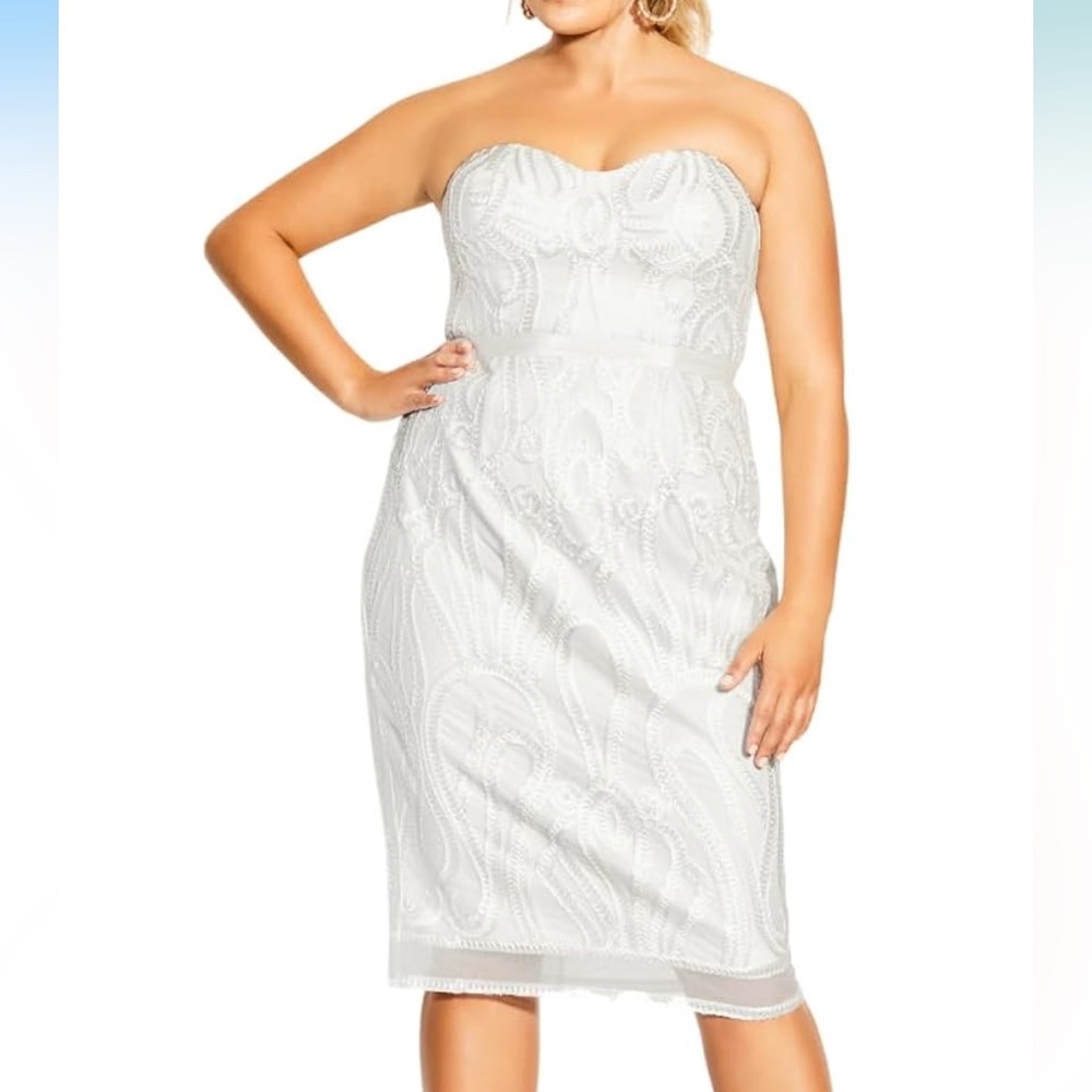 City Chic - Antonia Dress White